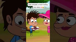 Anta Pinkuu mayam😐🩷 funmoji2d comedy barbie pink girls girlfriends cartoon shorts love [upl. by Arihk577]