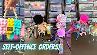 Self Defence Keychain Packing Orders 59  ASMR Version  Aesthetic TikTok [upl. by Clintock640]