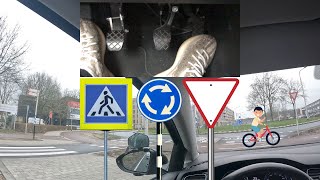 Het geheim van stressvrij rijden op rotondes 🚗 💨 💡 ✅ rijles tips en tricks [upl. by Aihpled]