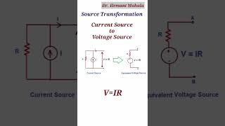 Source Transformation  Source Conversion  Current Source to Voltage Source [upl. by Atinyl192]