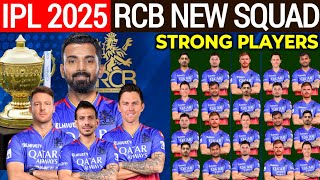 IPL 2025  Royal Challengers Bangaluru Full Squad  RCB New Squad 2025  RCB Team Players List 2025 [upl. by Dnomrej]