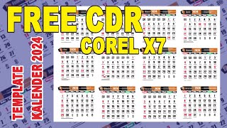 Template Kalender 2024  Free file cdr [upl. by Dnalyram]