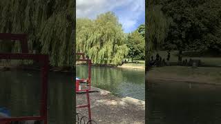 Boating Lake and Suspension bridge at Wardown Park while doing the small tails trail history walk [upl. by Ttezil]