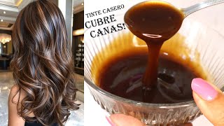 ¡EL MEJOR TINTE MARRÓN NATURAL 🟤Cubre las canas desde el primer día el cabello crece y se alarga [upl. by Tsew665]