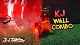 NEW KJ WALL COMBO UPDATE  The Strongest Battlegrounds [upl. by Marl585]