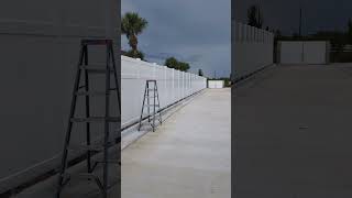 8ft tall 62 vinyl fence over driven chain link posts [upl. by Pillyhp311]