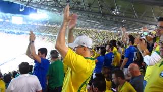 Brazilian supporters applause after the seventh German goal [upl. by Davidson]