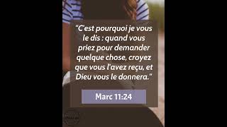 Verset Biblique Du Jour  Marc 1124  Croyez et vous recevrez [upl. by Appolonia]