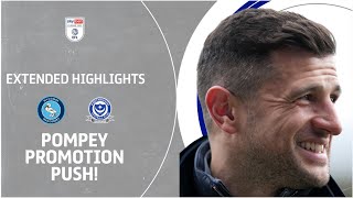 POMPEY PROMOTION PUSH  Wycombe Wanderers v Portsmouth extended highlights [upl. by Gault]