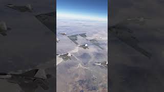 F22 Raptors Protect 3 Spirit Bombers in Epic Formation [upl. by Ellehsram]