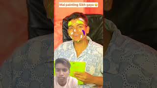 Mai painting sikh gaya comedy funny greenscreen shortsfeed [upl. by Benton]