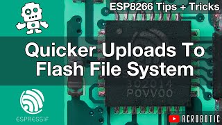 ESP8266 Web Server Upload Files Quick To SPIFFS Flash Memory Over HTTP w Arduino IDE [upl. by Nileak]