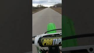 Wheelie practice with my friend also on a kx85 [upl. by Ainoloppa]