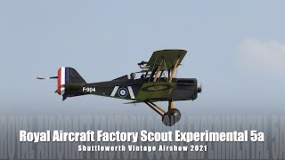 SE5a  Royal Aircraft Factory Scout Experimental 5a  Shuttleworth Vintage Airshow 2021 [upl. by Tirrell636]