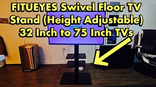 FITUEYES Swivel Floor TV Stand Mount for 3275 inch TVs Review Height Adjustable [upl. by Priscella]