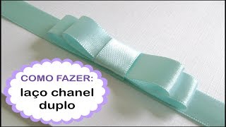 Como fazer laço chanel duplo para o seu convite  Faça Você Mesmo  DIY [upl. by Yelsna]