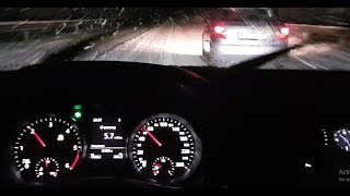 Volkswagen Passat b8 2018  Night POV in Heavy Winter Conditions [upl. by Grossman236]