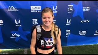 Allie Ostrander After Running PB at Olympic Trials [upl. by Kym]