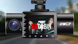 iiwey Dash Cam Front Rear and Inside 1080P Three Channels with IR Night Vision Car [upl. by Photina166]