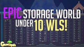 Growtopia  BUILDING A STORAGE WORLD UNDER 10 WLS [upl. by Anelagna]