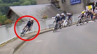 TOUR DE FRANCE 2024  Petite frayeur  Van Aert chute à cause dun toutdroit dans un virage [upl. by Llekcir80]