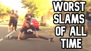 THE WORST SKATEBOARDING SLAMS EVER watch till end [upl. by Anastasius]