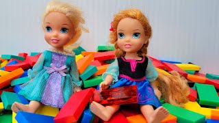 Colors  Elsa amp Anna toddlers teach Adrian  Barbie dolls  counting [upl. by Odnarb]