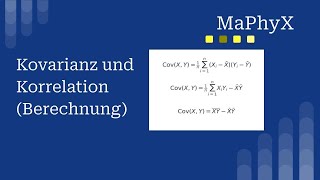 Berechnung der Kovarianz und Korrelation nach Pearson [upl. by Schenck]