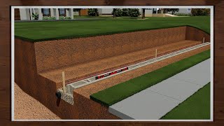 Come installare il corso di base di un muro di contenimento Allan Block [upl. by Einomrah589]