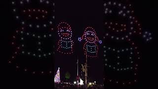 Dickens on center Fernandina Beach Florida Amelia Island Christmas drone show 2023 [upl. by Norted]