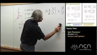 nanoHUBU Fundamentals of Nanoelectronics II M44 Spin Transistor  Vectors and Spinors [upl. by Henderson]