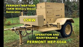 FERMONT MEP804A 15KW Military Diesel Generator  Operating and Maintaining [upl. by Ahsirahc]