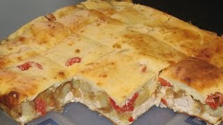 Ленивый КУРНИК Заливной пирог с курицей и картошкой [upl. by Russ]