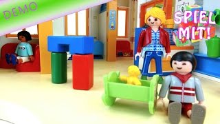 Playmobil Kindergarten  Kita Sonnenschein Aufbau und Demo [upl. by Ysor]