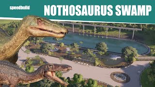 NOTHOSAURUS and BARYONYX in ONE swamp habitat  JWE2 speedbuild [upl. by Gabrila]