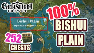 How to Bishui Plain 100 Exploration ⭐ ALL CHESTS GUIDE 【 Genshin Impact 】 [upl. by Amelita213]