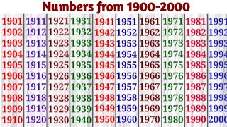 19002000 Numbers  Learn Numbers 1900 to 2000  123 numbers till 2000 numbers [upl. by Tiffy541]