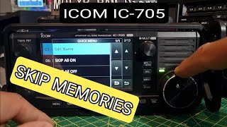 ICOM IC705  SKIP GROUPS or MEMORIES DR MODE [upl. by Gregrory]