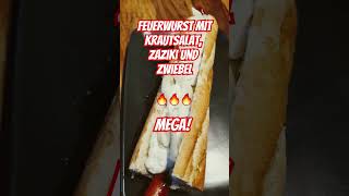 Feuerwurst mit Krautsalat Zaziki und Zwiebel Einfach genial vom Grill [upl. by Fedirko]