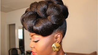 Hair Tutorial Protective Style Up do Requested [upl. by Kearney]