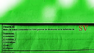 49 Psa Uagrm banco de Quimica definicion de molalidad [upl. by Krebs]