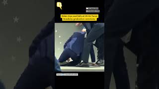 Viral Video  Biden Trips And Falls at US Air Force Academy Graduation Ceremony  shorts [upl. by Dorothea811]