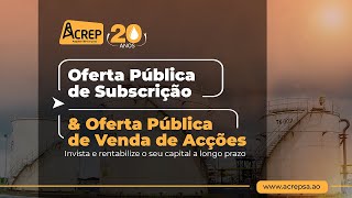 Evento de lançamento da Oferta e apresentação do Prospecto da OPS e OPV da ACREP [upl. by Dreyer189]