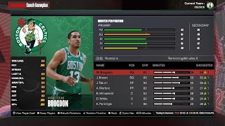 NBA 2K24 MyNBA Tutorial How to set RotationMinutesSetup [upl. by Lemcke517]