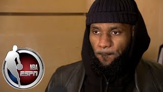 LeBron James explains why he switches shoes during games  ESPN [upl. by Akselav]