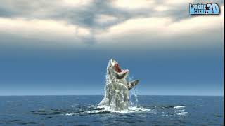 Great White Shark Shows it big body  RealFlow amp LightWave [upl. by Vilma]