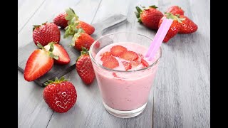 Strawberry Oatmeal Breakfast Smoothie Recipe  Oats Recipes For Weight Loss [upl. by Sivert]