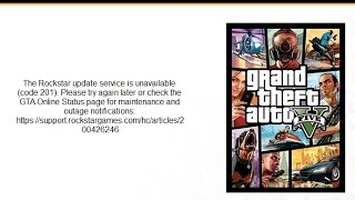 How to fix error “Rockstar update service is unavailable” error code 201 in GTA Online [upl. by Alokin]