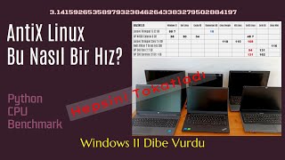 AntiX Linuxün Şaşırtıcı Hızı Python CPU Performans Testiyle Tescillendi [upl. by Topper273]