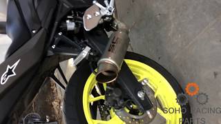 Escape Completo Yamaha Mt03 R3 Multiple y SC Project Slip On [upl. by Johnsson559]